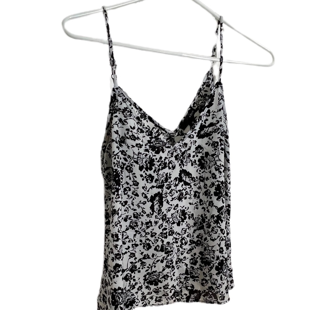 Black and White Top from Aqua w/ a floral print.